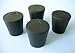 Size 3 Black Rubber Stoppers (Count 4)