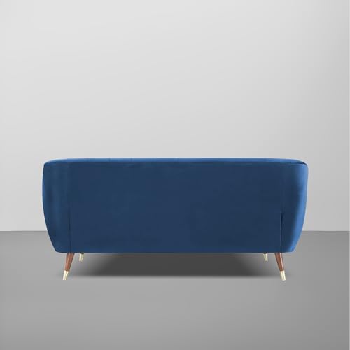 Image of Casaliving Anyse 3 Seater Sofa Set for Living Room (Blue Fabric) Premium Fabric Sofa