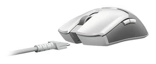 Image of Razer Viper Ultimate Hyperspeed Lightest Wireless Gaming Mouse with RGB Charging Dock | 8 Programmable Buttons | 20,000 DPI Optical Sensor- Chroma RGB Lighting - Mercury- RZ01-03050400-R3M1