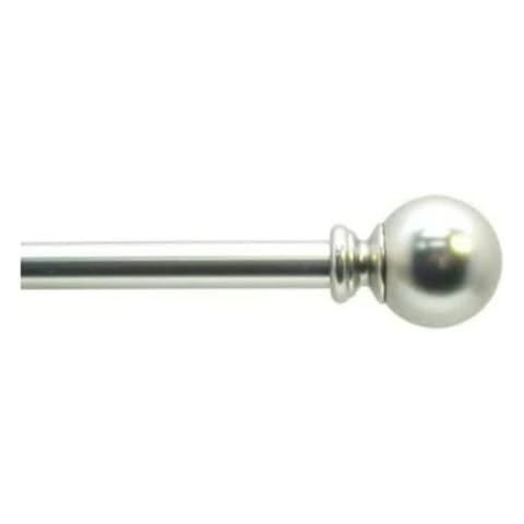 5/8-Inch Round Metal Curtain Rod, 84 to 120-Inch Adjustable Width (Satin Nickel with Ball Finials) Cover