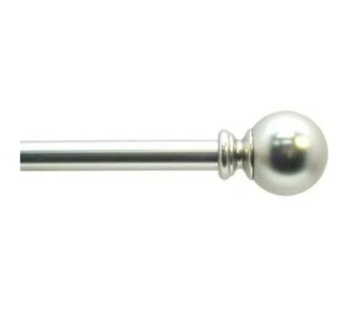 Spring Window Fashions 220-5510-58 Rod Set, 28-48-Inch, Ball, Satin Nickel