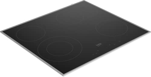 Beko BBSM12320X Einbau-Backofen-Set, zwei autarke Geräte: Glaskeramik-kochfeld mit 4 Kochzonen, Backofen mit 8 Heizarten, 72 l Garraum-Volumen, AeroPerfect, Sensortasten, Schwarz/Edelstahl