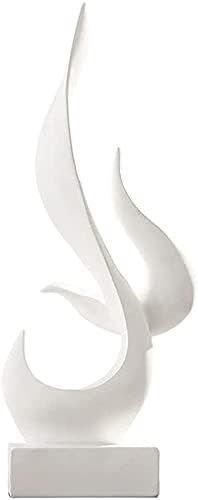 Joylern Resin Art Statue Minimalist Figurines Abstract Sculpture Desk Table Sculpture Ornaments for Home Bedroom Living Room Garden Office - White