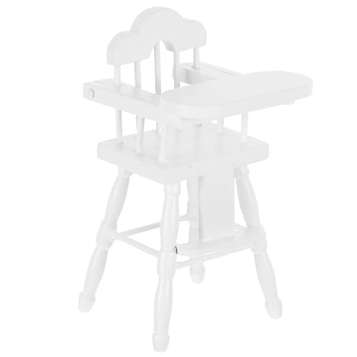 1 Trona de Juguete Mini Taburete de Madera Juguete para bebé casa de muñecas Decorativo Escritorio y Silla Mini Silla Modelo Taburete de Bar Adornos Bolsa niño Abedul