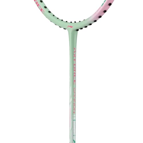 Image of Li-Ning Axforce Cannon AYPW013-4 Unstrung Badminton Racquet, Carbon Fiber Frame, Head Heavy, Light Gauze /Green, for Competitive Players (4U5)