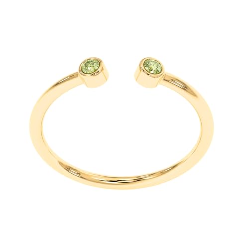ABSHEL Round Peridot Ring Size 6