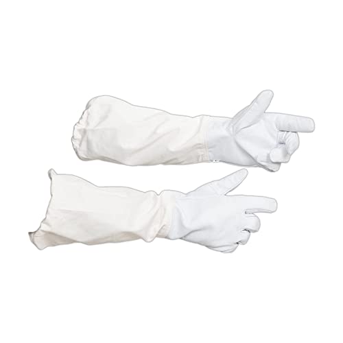 YXSLC Imkerhandschuhe Imkerei-Ausrüstung Schaffellhandschuhe Ziegenleder-Lederhülsen Unisex atmungsaktive und… – Bild 7