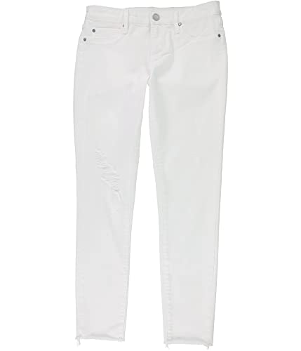 Articles of Society Womens Distressed Regular Fit Jeans, White, 33