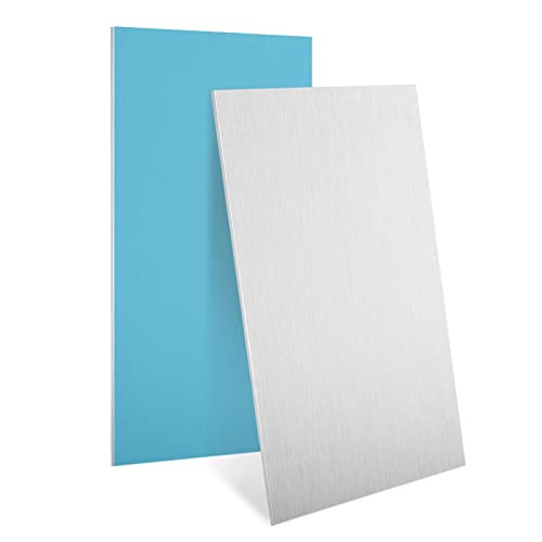 Image of DAJAVE 6061 6x12 Aluminum Sheet 1 /16 Inch Aluminum Plate, Thin Aluminums Sheet Metal 1.5mm Aluminums Metal Plate with Protective Film, Finely Polished and Deburred, for Crafting, Industry