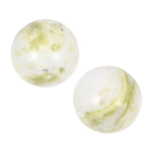 HYTROVE Pelotas de masaje portátiles de jade Lantian, bolas chinas para manos para aliviar presión y estimular músculos, 1 juego para rehabilitación y uso en casa