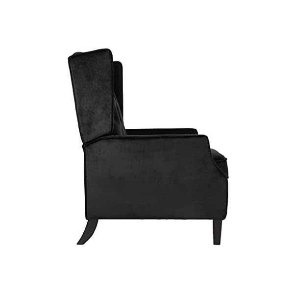 Christopher Knight Home Diana Wingback Recliner, Black + Dark Brown - Image 6
