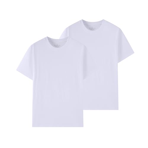 La Mejor Recopilación de Niño con Playera Blanca los preferidos por los clientes. 48 Huata - playera de manga corta con cuello redondo para niños y niñas, Blanco, 2 Años