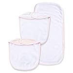 Little Me Baby Boys and Girls 100% Cotton 3-Piece Bib and Burp Sets, 2 Bibs and 1 Burp Cloth - Image 2