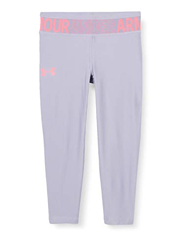 Under Armour Girls\' HeatGear Armour Ankle Crop , Purple Dusk (555)/Peach Frost , Youth X-Small