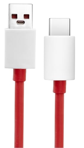Image of YISHU 120W Type C to USB Red Type-C Cable | Compatible with OnePlus | Nord Power 5G Delivery for SuperVOOC |Original Fast Charging