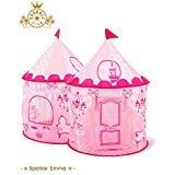 Bestmart INC Children Playhouse Folding Play Tent Tunnels Indoor Outdoor Hut Girl Play House Birthday Gift, Come with Backpack, 43" x 54"