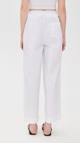 Stateside Women's Fine Poplin Ribbed Waist Drawstring Pants3