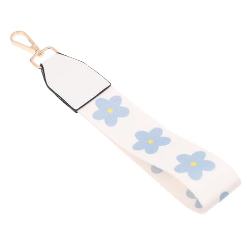 Bolsa de mão com estampa de flor, alça de pulso, bolsa pequena, material de poliéster, leve, resistente, carteira faça você mesmo, alça de pulso para mulheres, uso diário casual