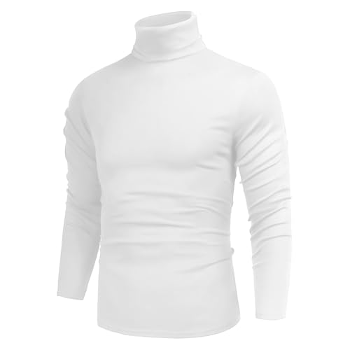 Hrbtens Men Casual Turtleneck Slim Fit Basic Tops...