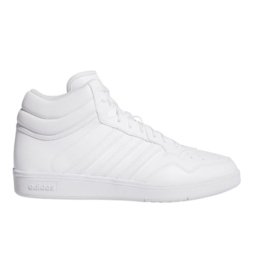 Adidas Unisex Hoops 4.0 Mid Top Basketball Shoes White/White/Black 10 Medium