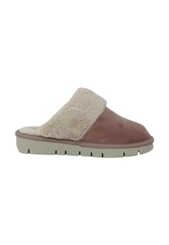 Chaussons femme mauve fourrure 36 : pantoufles confortables Grunland LOXI