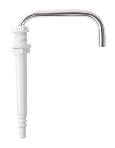 Whale FT1152 Telescopic Faucet Telescopes from 1 3/8-In. to 5-in Uses -in. Hose Connection Chromed Brass and Plastic Black