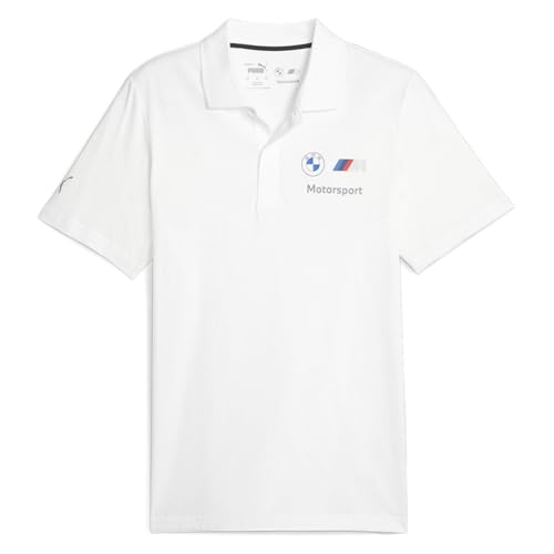 PUMA Men's Standard BMW MMS ESS Polo, White, X-Large