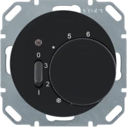 Thermostat à contact NC noir pour un chauffage de salon design