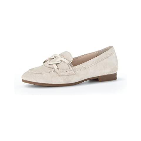 Gabor Slip On para mujer ancho G Beige Lino Cover