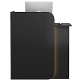 Piccolo banco di ricezione nero con serratura cassetto anteriore per negozi di convenienza al dettaglio e negozi di abbigliamento 100 cm