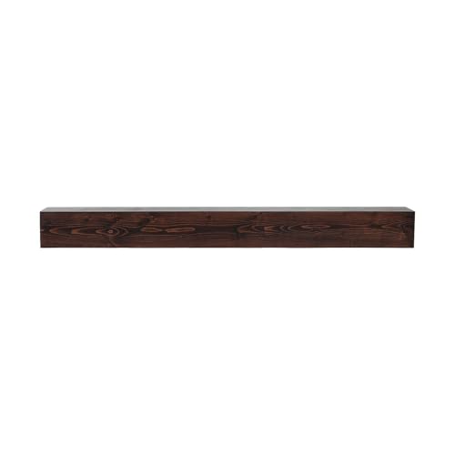 VEVOR Fireplace Mantel, 60' x 8' x 6', 50 lbs Weight Capacity, Natural Wood Mantel for Over...