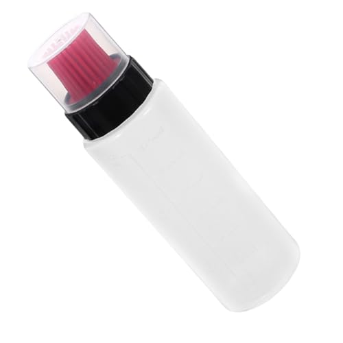 SEWACC Dispensador Exprimible de Aceite de Silicona 175 Ml Rojo con Brocha para Salsa Barbacoa y Marcas de Medición Utensilio para Asar al Aire Libre y Cocina Resistente al Calor y
