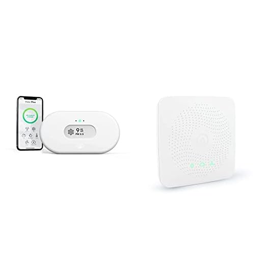 Airthings View Plus - Intelligenter Radon- und Luftqualitätsmonitor (Feinstaub, Radon, CO2, VOC, Luftfeuchtigkeit, Temperatur) & Hub, 24/7 Zugriff auf Ihre Airthings Monitordaten