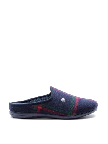 Chaussons pour hommes Grunland en tissu bleu parfaits pour vos moments de détente à la maison