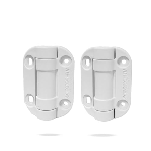 Image of Safetech Hardware TopKlik Self Closing Gate Hinges | Self-Aligning Heavy Duty Spring Hinge | Adjustable Tension | Pool Safety Hinges | Any Square Post, Aluminum Gates | Swing Close 90lb SHG-90L White