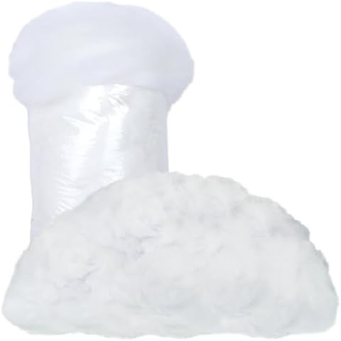 winemana 30oz Christmas Fake Snow Decor, Artificial Snow for Indoor Decorating, Cotton Like Fluffy Snow Stuffing for Winter Mantle Village Houses Christmas Tree Craft White Snow Decor Cover