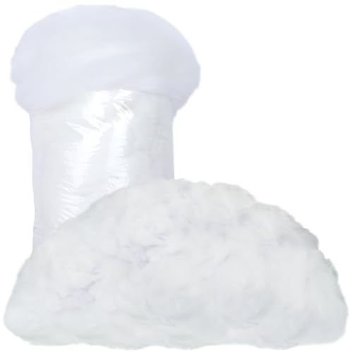 Image of winemana 30oz Christmas Fake Snow Decor, Artificial Snow for Indoor Decorating, Cotton Like Fluffy Snow Stuffing for Winter Mantle Village Houses Christmas Tree Craft White Snow Decor