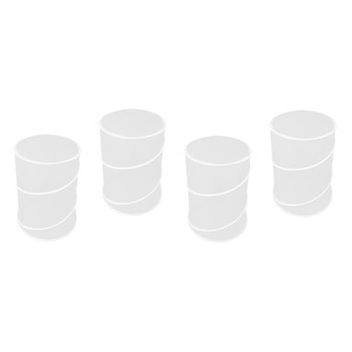 Lot de 4 protections en maille pour plantes - 33 x 50 cm - Pliable - Pour parterre de fleurs surélevé, oiseaux, poulet, animaux - Blanc