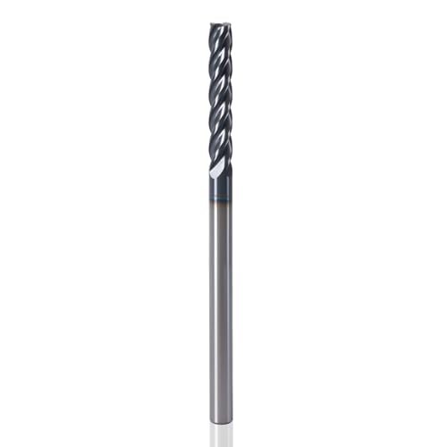 Image of Carbide Square End Mill, 4 Flute 3 /16 inch Cutting Diameter,1-1 /8 inch Thread Deep, 3 inch Overall Length, Micro Grain Carbide Mill Bits for Alloy Steels /Hardened Steels