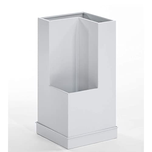 FBBSZSD Porte-Parapluie Porte-Parapluie Porte-Parapluie - Métal, Porte-Parapluie géométrique irrégulier, avec égouttoir Amovible, Porte-parapluies Multifonctions (Couleur : Blanc) Cover