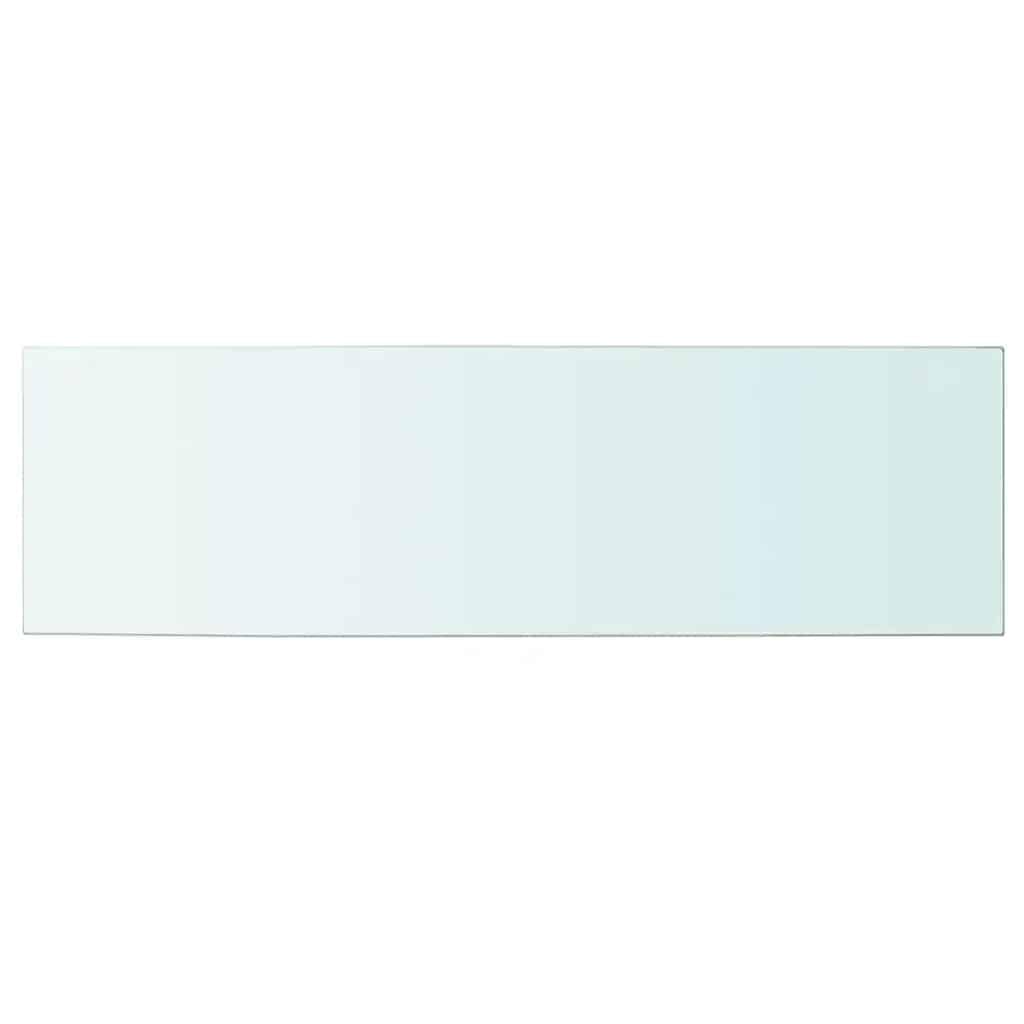 Générique Pannello in vetro temperato trasparente 100 x 30 cm per mensola da parete, supporto di carico 15 kg, ideale per casa e negozio, facile da pulire