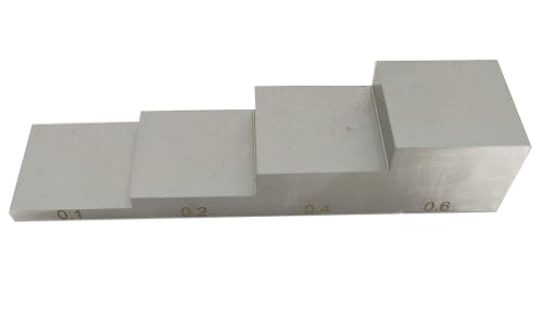 Step Gauge Block acero 1018 con espesores 0.1'' 0.2'' 0.4'' 0.6'' para calibración en prueba ultrasonica miniatura 6