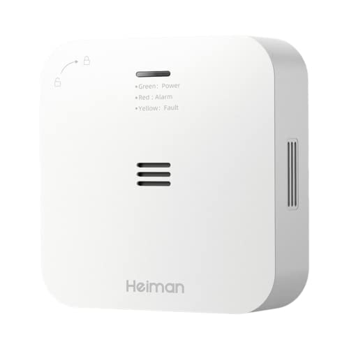 Heiman Détecteur d'alarme de monoxyde de carbone, détecteur de CO avec fonction de silence et bouton de test, certifié EN 50291 Cover