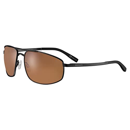 Serengeti - MODUGNO 2.0 Matte Black Brown Mineral Polarized Lens Drivers Men and Women Sunglasses