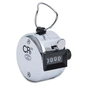 Cole-Parmer Mechanical Handheld Tally Counter, Stainless Steel, 4-Digit