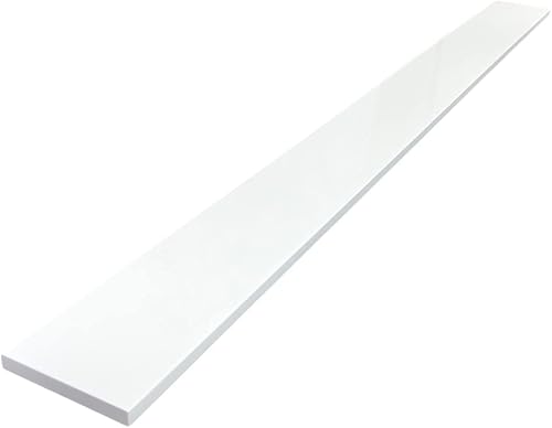 Borde de ducha de 60 pulgadas  Umbral de mármol de ingeniería súper blanco para sistemas de bandeja de ducha Schluter Kerdi y azulejos Redi (4 x 60