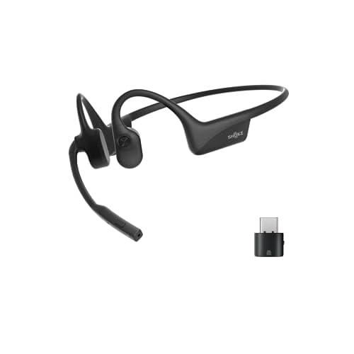 SHOKZ OpenComm2 2025 Upgrade kabellose Knochenschall Kopfhörer, Bluetooth Open-Ear-Headset mit Noise-Cancelling Mikrofon, Ohrhörer für Büro, Arbeit, Anrufe, Meeting, Autofahren, 16 Std Gespr
