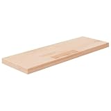 Homgoday Regalboden 60x20x2,5 cm Unbehandeltes Massivholz Eiche Regal Model342935