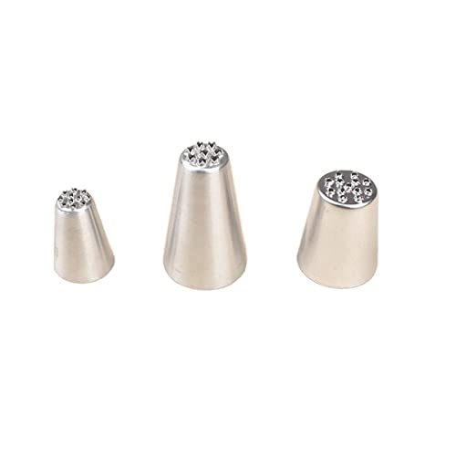 Grass Icing Piping Tips - Decorating Tip 233 234 29 for Cake Cupcake Cookies Desert - Stainless Steel Multi-Opening 3 Frosting Tips