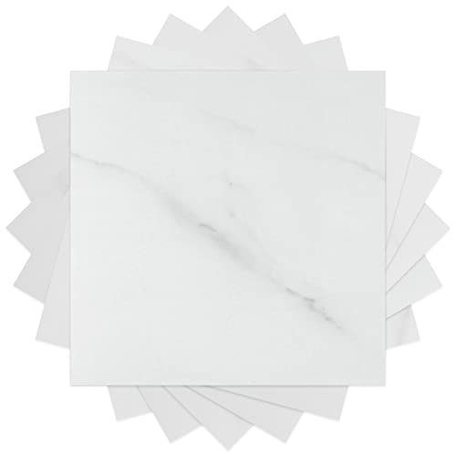 Westick 12 X 12 Inch 20 Pcs White Marble Adhesive Vinyl Flooring Bathroom Peel And Stick Floor Vinyl Tiles Self Stick On Floor Tiles Linoleum Laminate Sheets For Bedroom #TOP3